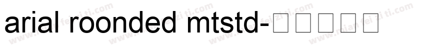 arial roonded mtstd字体转换